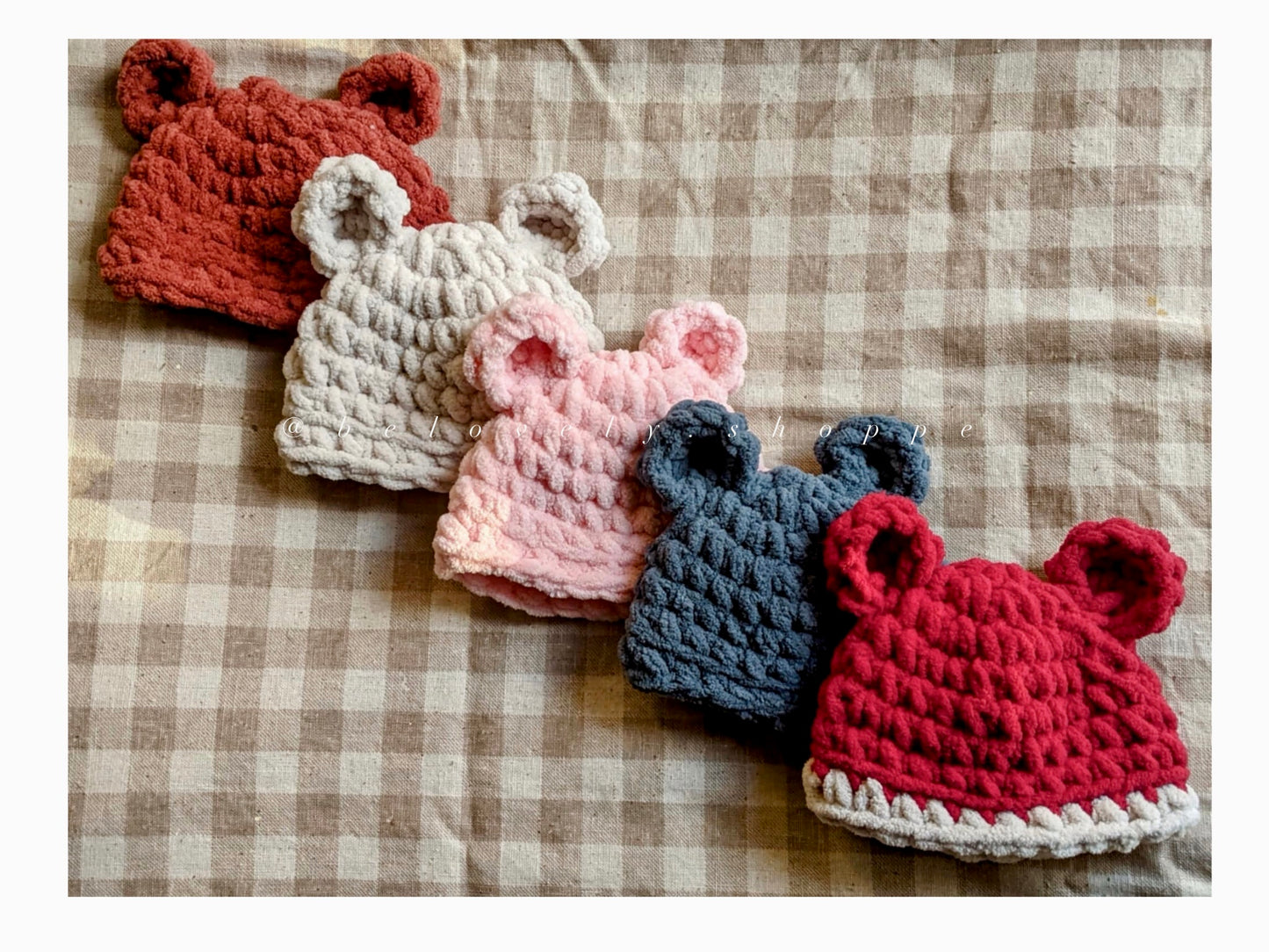 Newborn teddy hat