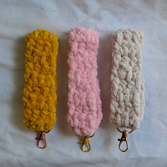Fuzzy wristlet