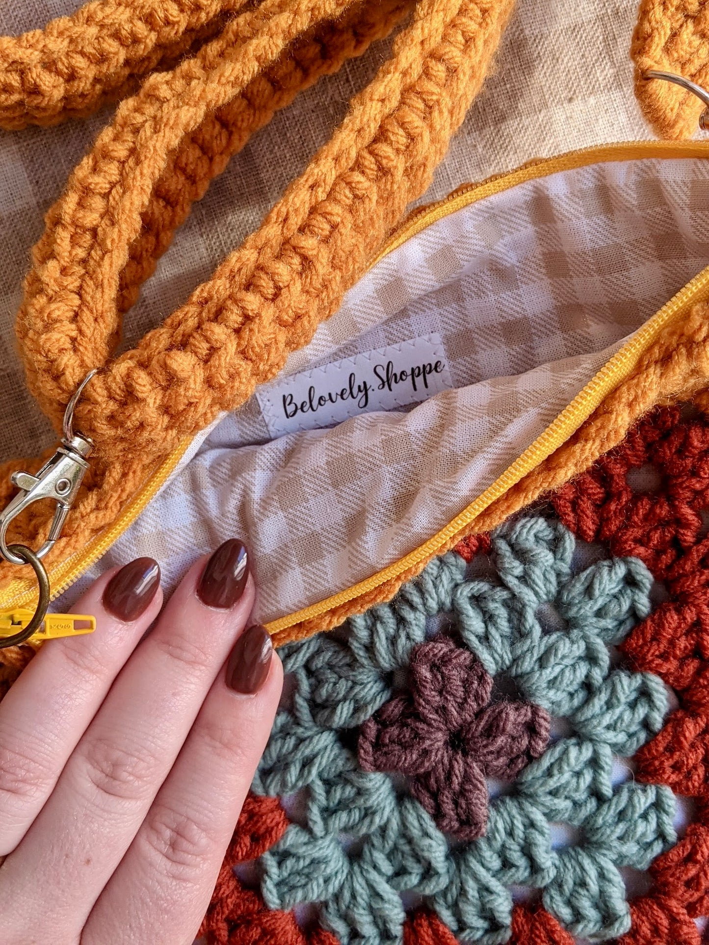 Mustard - Granny square crossbody